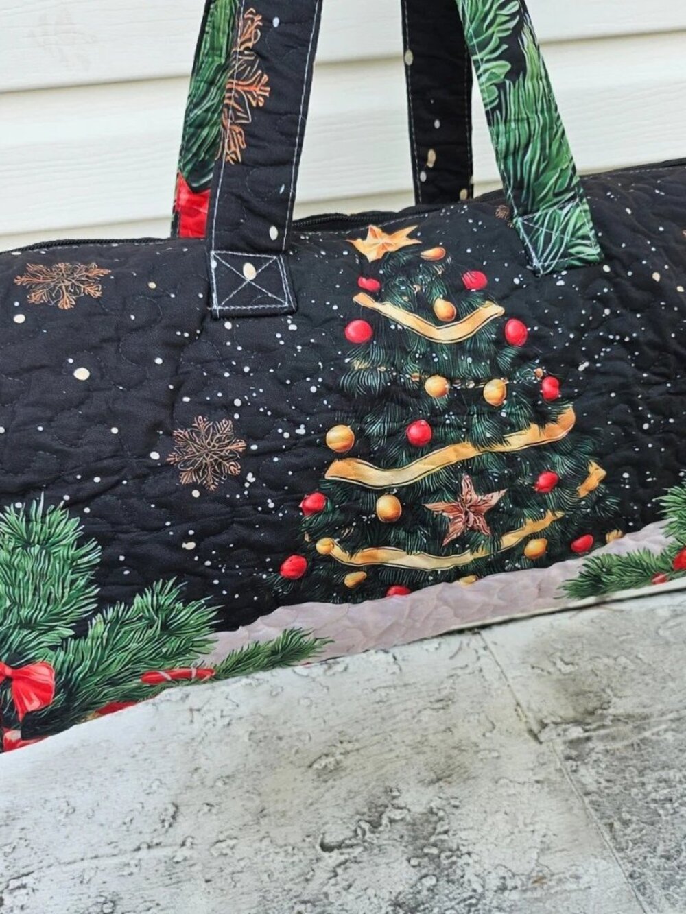 Christmas Duffle Bag Fabric Printed Multi Color Travel Bag Gym Bag Unbranded - Picture 10 of 12
